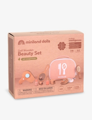 MINILANDS: Wooden doll beauty playset