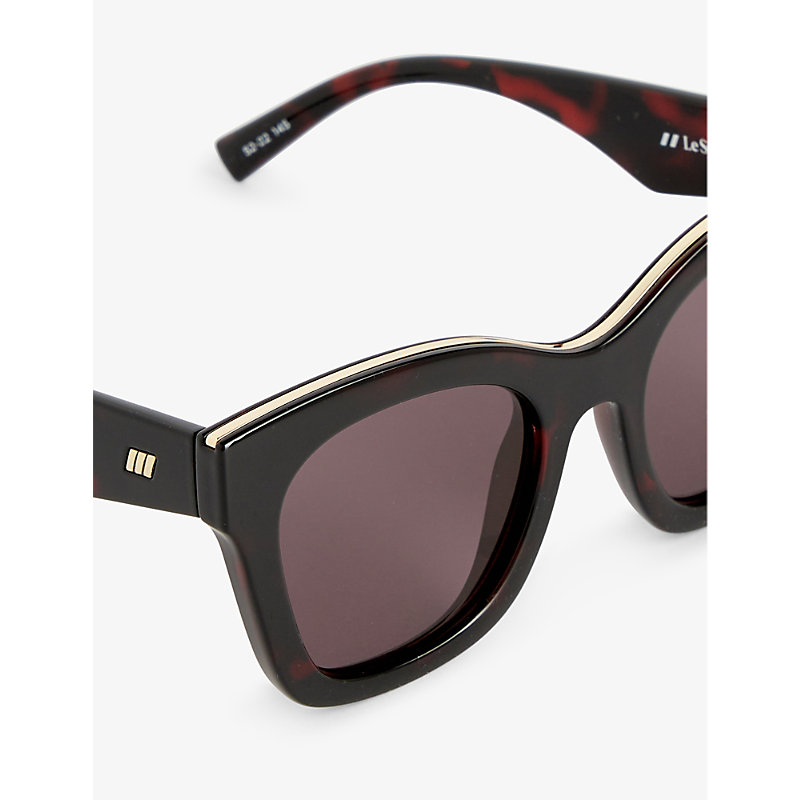 Shop Le Specs Showstopper Cat-eye Acetate Sunglasses In Cherry Tort