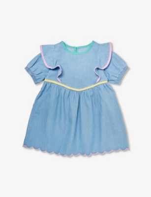 STELLA MCCARTNEY: Frilled-trim organic-cotton dress 6-36 months