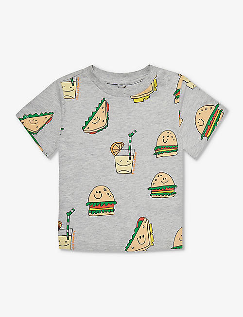 STELLA MCCARTNEY: Sandwich-print short-sleeved cotton-jersey T-shirt 9 months-3 years