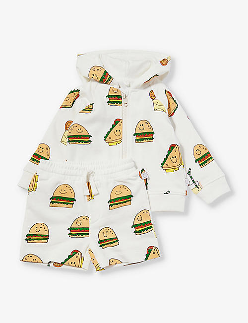 STELLA MCCARTNEY: Sandwich graphic-print cotton-jersey tracksuit 6-36 months