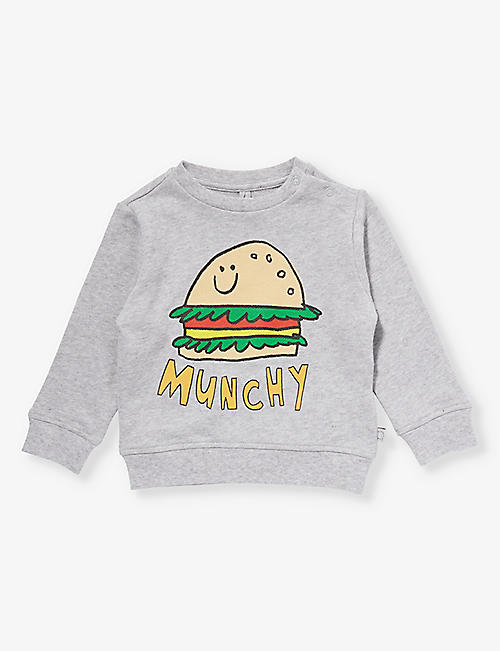 STELLA MCCARTNEY: Sandwich-print organic cotton-jersey sweatshirt 6-36 months
