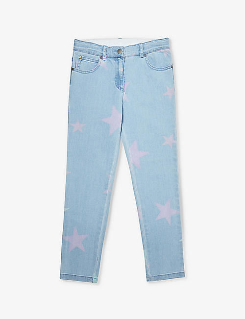 STELLA MCCARTNEY: Star-print stretch-denim jeans 8-12 years