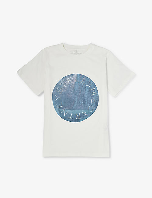 STELLA MCCARTNEY: Logo-print cotton T-shirt 8 years