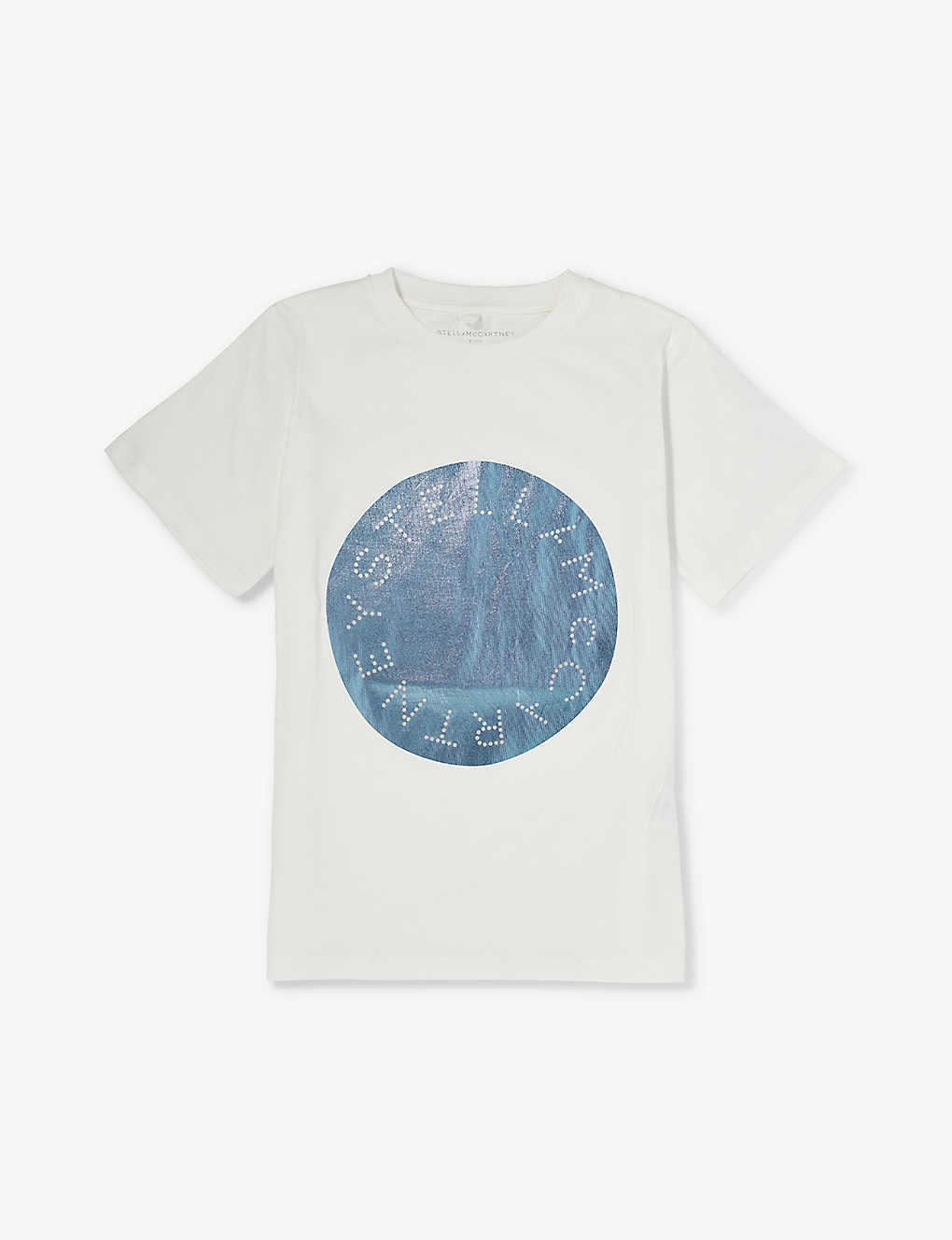 Shop Stella Mccartney Logo-print Cotton T-shirt 8 Years In Ivory