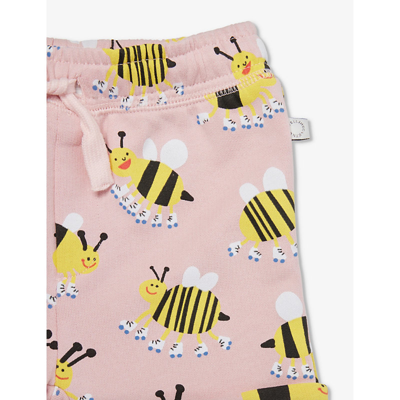 Shop Stella Mccartney Glicine/multicolor Bee-print Two-piece Organic-cotton Set 9-36 Months