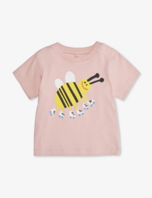 Shop Stella Mccartney Wisteria Bee Graphic-print Organic-cotton T-shirt 9-36 Months