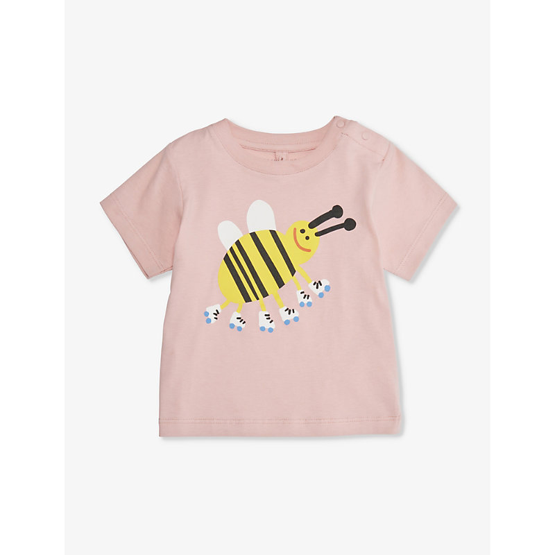 Shop Stella Mccartney Wisteria Bee Graphic-print Organic-cotton T-shirt 9-36 Months