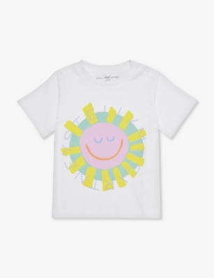 Stella Mccartney Babies'  White Sun-print Cotton-jersey T-shirt 9-36 Months