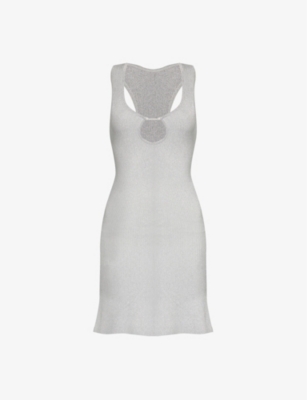 Jacquemus Silver Guirlande 'la Mini Robe Brilho' Minidress In Silver