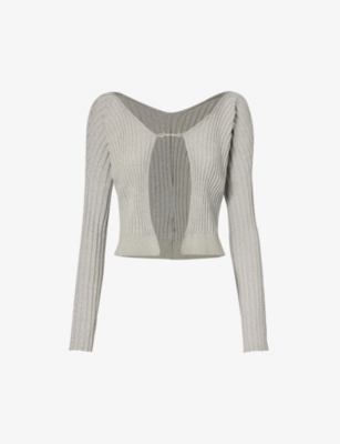 JACQUEMUS - Pralu chain-embellished open-front stretch-knit
