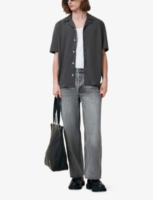 ALLSAINTS: Hudson Logo-Embroidered Relaxed-Fit Cotton Shirt