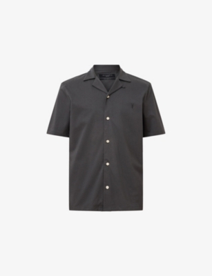 ALLSAINTS: Hudson Logo-Embroidered Relaxed-Fit Cotton Shirt