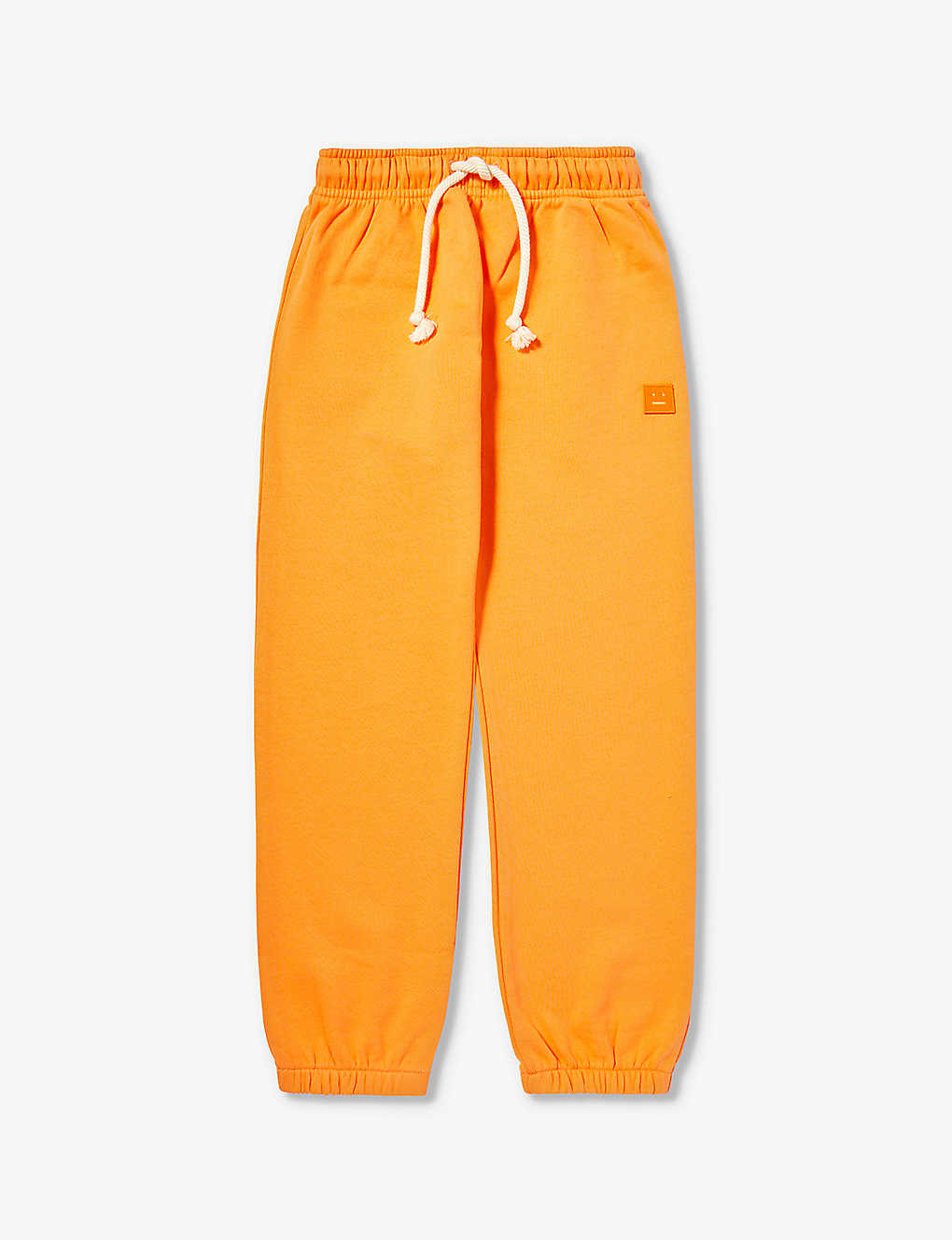 Acne Studios Boys Mandarin Orange Kids Logo-patch Cotton-jersey Jogging Bottoms 6-8 Years