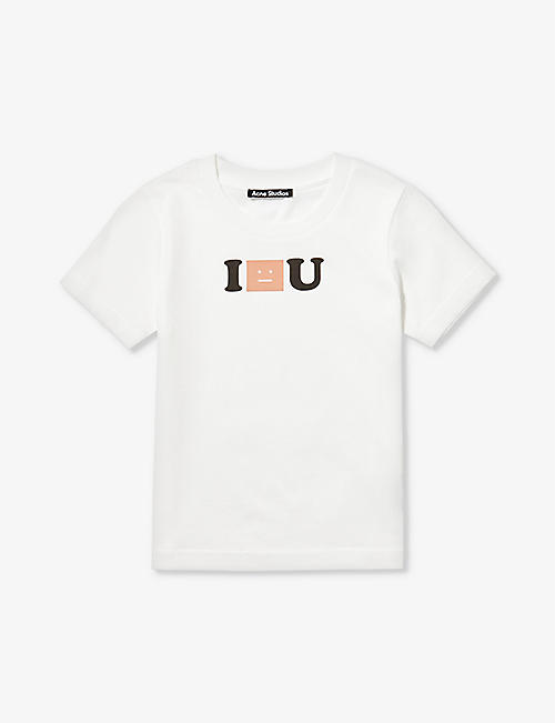 ACNE STUDIOS: Logo-print cotton-jersey T-shirt