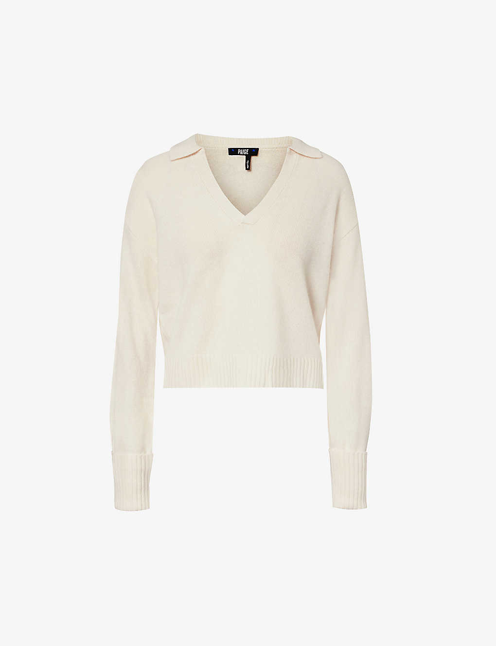 Shop Paige Women's Ivory Maxie V-neck Recycled-cashmere And Cashmere-blend Jumper In Cream