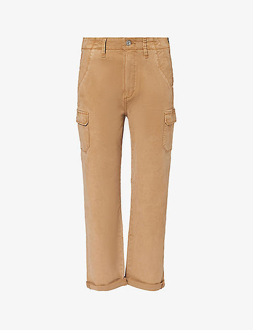 PAIGE: Drew straight-leg mid-rise stretch-woven trousers