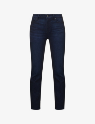 Paige Denim Knockout Solstice Ultra High Rise Straight Leg Jean In Blue