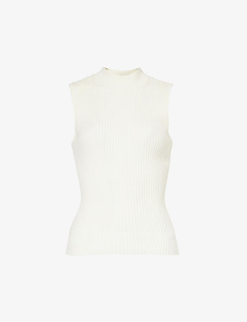 PAIGE: Fidelia slim-fit high-neck knitted top