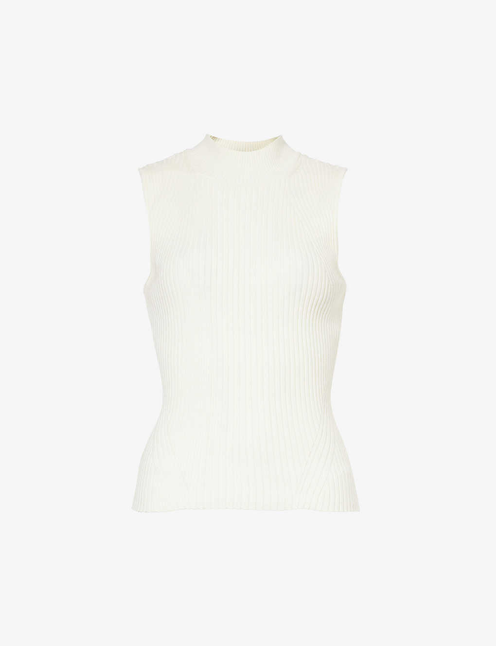 Shop Paige Womens Ivory Fidelia Slim-fit High-neck Knitted Top