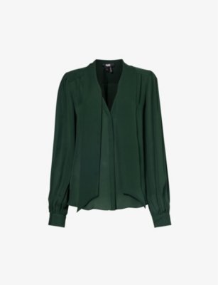 PAIGE: Kirstie V-neck silk blouse