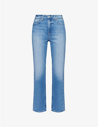 PAIGE: Noella slim-leg high-rise organic stretch-denim jeans