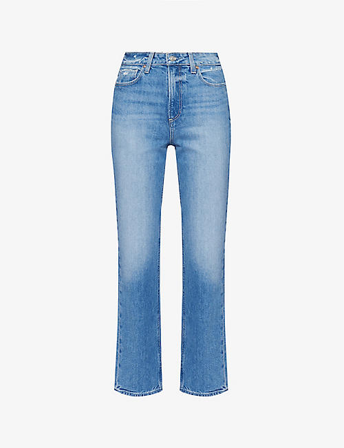 PAIGE: Noella slim-leg high-rise  organic stretch-denim jeans