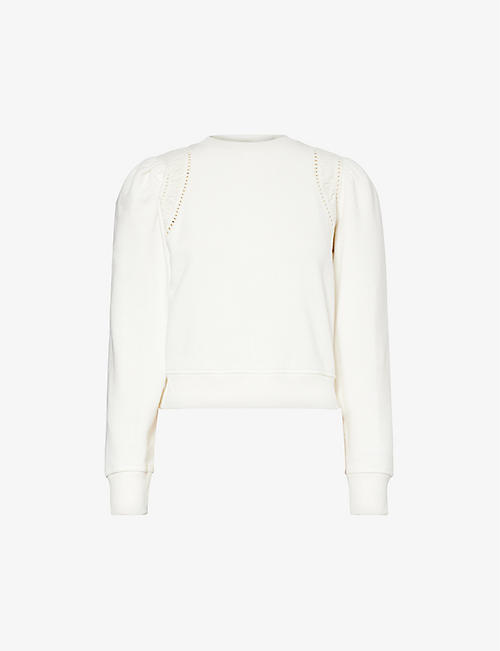 PAIGE: Dorea contrast-panel regular-fit cotton-jersey sweatshirt