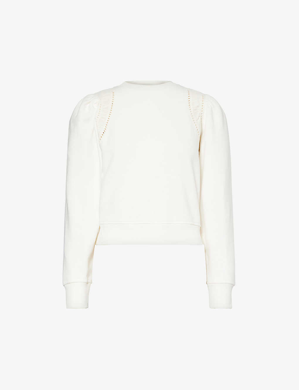 Shop Paige Women's Ivory Dorea Contrast-panel Regular-fit Cotton-jersey Sweatshirt