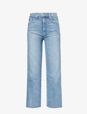 Paige Relaxed Claudine Jeans With Raw Hem Khristen Distressed 25