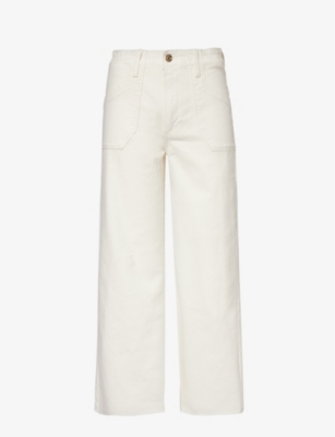 Paige Anessa Flare Leg Jeans In Tonal Ecru