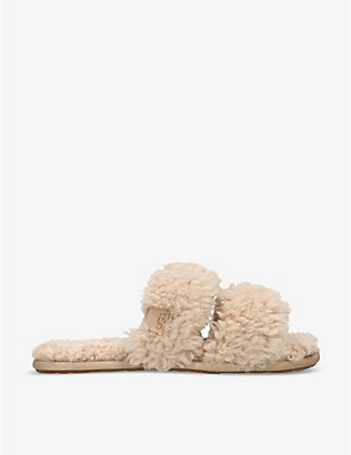 UGG: Maxi Curly shearling sliders