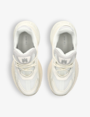 Shop Amiri Women's White Ma Runner Chunky-sole Leather And Mesh Low-top Trainers