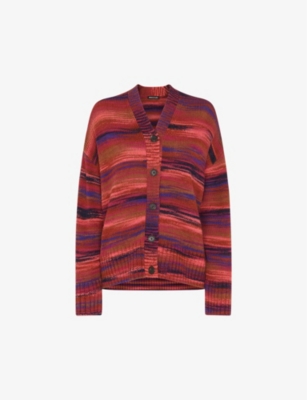 WHISTLES: Space-dyed regular-fit stretch-knit cardigan