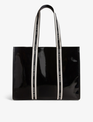 Ted Baker Georjey Canvas Tote In Black