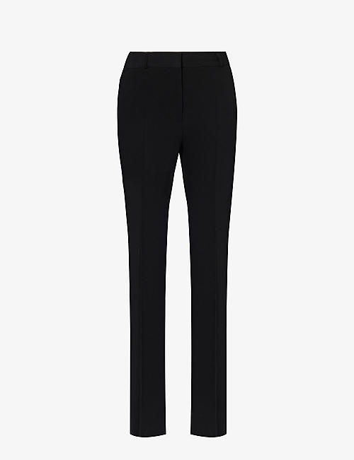TOTEME: Straight-leg high-rise woven-blend trousers
