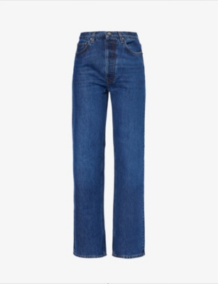 TOTEME: Straight-leg high-rise organic-denim jeans