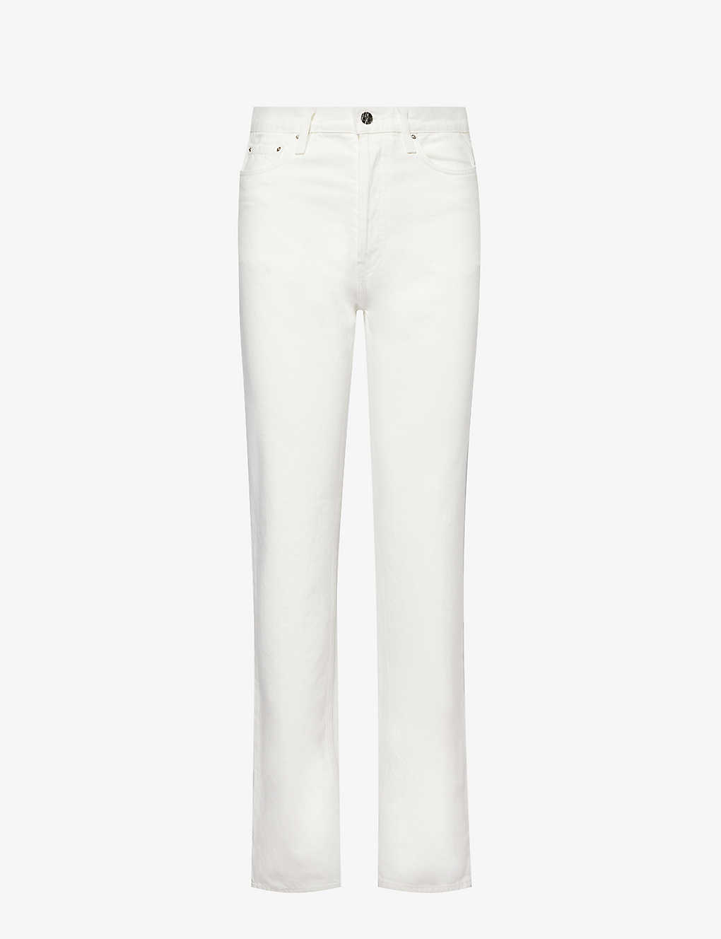 Totême Cropped Straight-leg Jeans In White