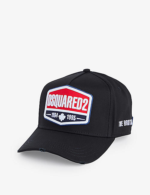 DSQUARED2: Brand-embroidered curved-visor cotton cap