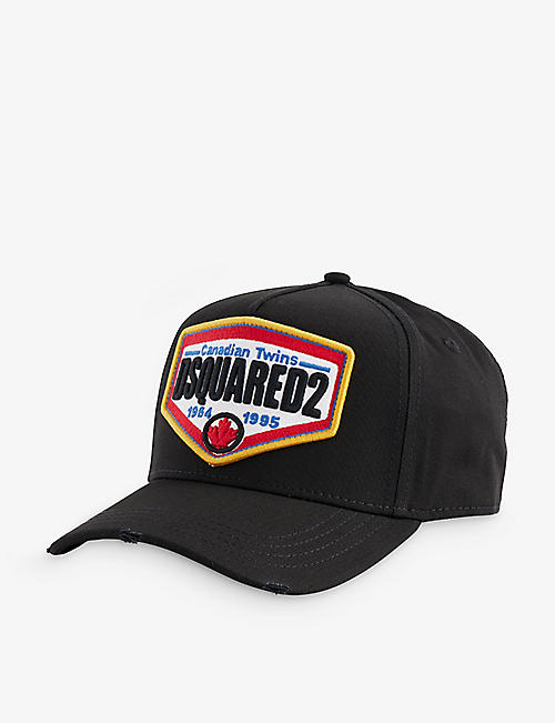 DSQUARED2: Logo-patch cotton-twill cap