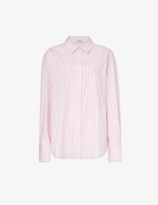 MAISON ESSENTIELE MAISON ESSENTIELE WOMEN'S STRIPE-006 RESORT STRIPED COTTON-POPLIN SHIRT