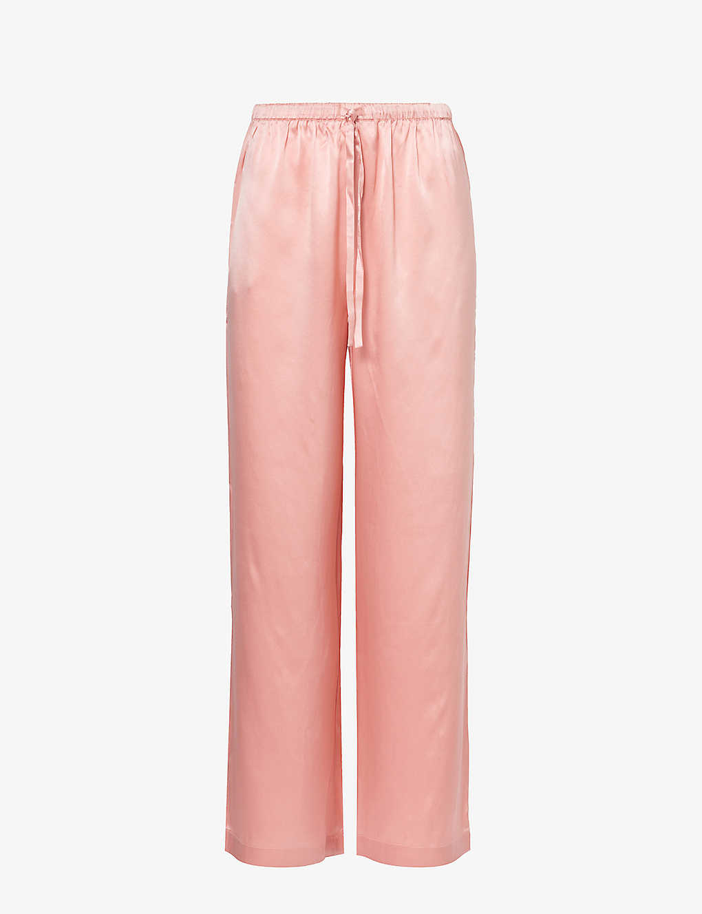 Maison Essentiele Womens Blush Sleep Slip-pocket Silk Pyjama Bottoms In Pink