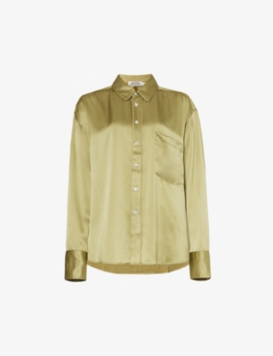 MAISON ESSENTIELE: Core patch-pocket silk pyjama top