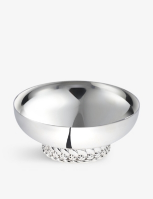 CHRISTOFLE: Babylone braided silver-plated bowl 9cm