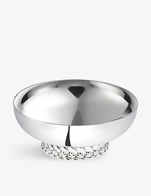 CHRISTOFLE: Babylone braided silver-plated bowl 9cm
