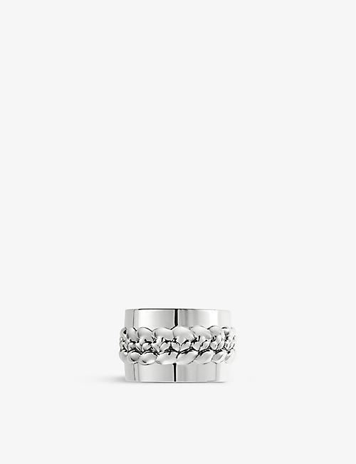 CHRISTOFLE: braided silver-plated napkin ring 3cm