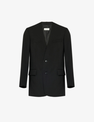 Dries Van Noten Single-breasted Wool Blazer In Black