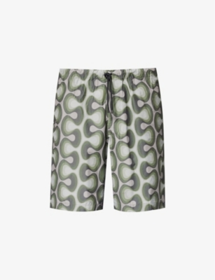 DRIES VAN NOTEN: Piperi abstract-pattern woven shorts