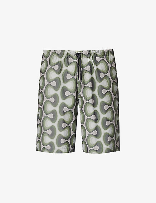 DRIES VAN NOTEN: Piperi abstract-pattern woven shorts