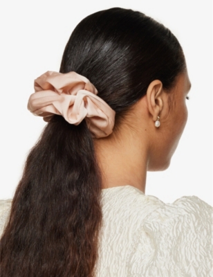 Shop Sui Ava Moon Dust Satin Scrunchie In Glamour